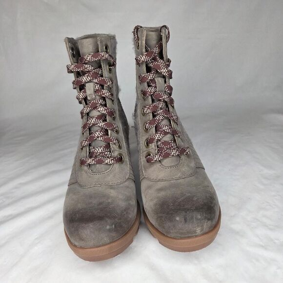 Sorel Women's Lexie Wedge Khaki Ii Ankle Boots Nl3778-297 Size 8 - Picture 3 of 8